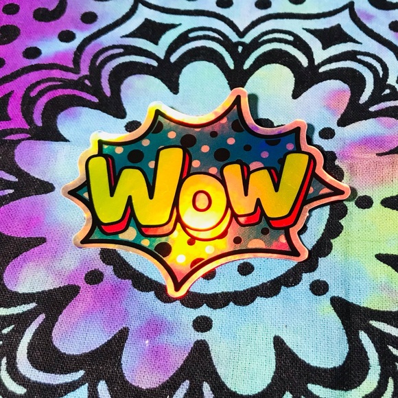 WOW Metallic Prismatic Reflective Single Decor Sticker - Picture 3 of 12